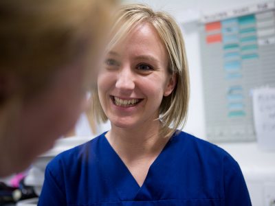 Nursing staff having a discussion