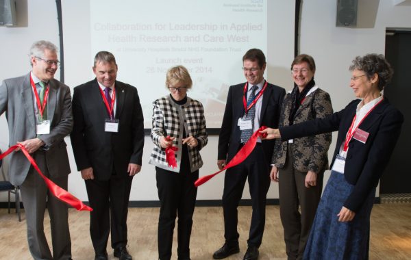 Dame Sally Davies cuts the ribbon at launch.