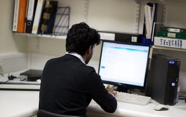 Man working at computer