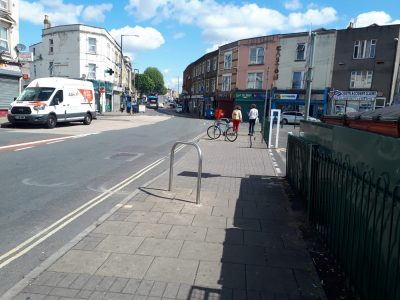 Stapleton Road in Bristol on a sunny day