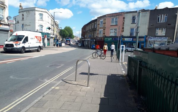 Stapleton Road in Bristol on a sunny day