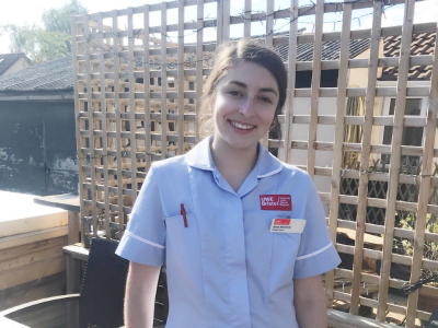 Anna Milvihill in her nurse uniform