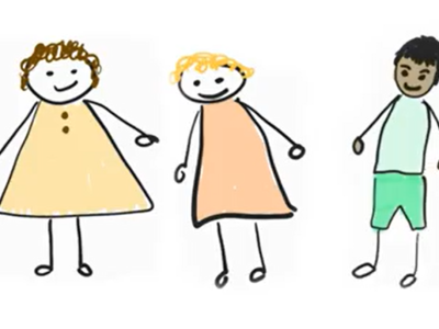 A screen shot from the childhood obesity interventions animation