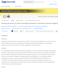 Screenshot of the covid care homes paper