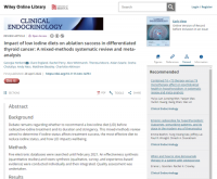Screen shot of low iodine diets and thyroid cancer treatment paper