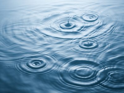 Lots of ripples across a body of water