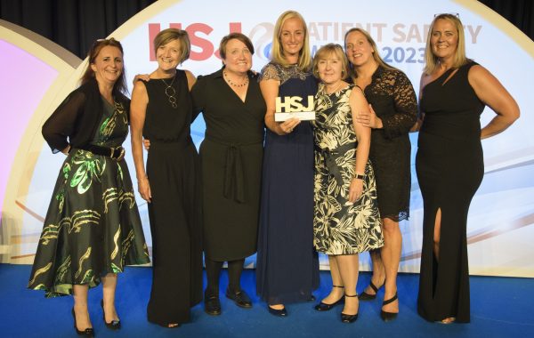 The SHarED team receive their HSJ Patient Safety Award