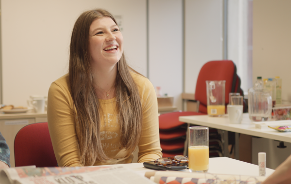 A member of YPAG at a zine making workshop
