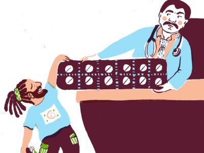 Illustration from Dave's story in the booklet