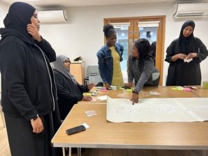 Researchers work together as part of the workshop