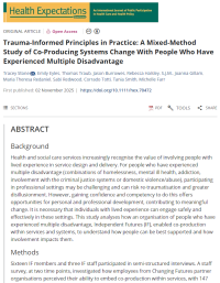 Screenshot of the Independent Futures evaluation paper