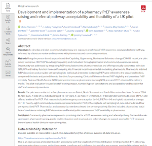 PReP Pharma paper